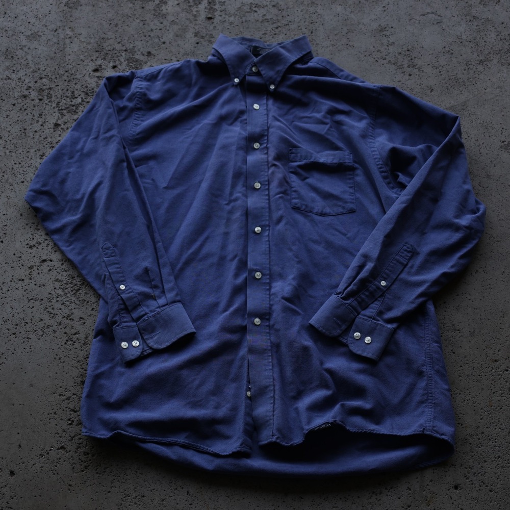 Puritan Navy Blue Oxford Button Down Shirt Mens Size 17 34-35 Long Sleeve